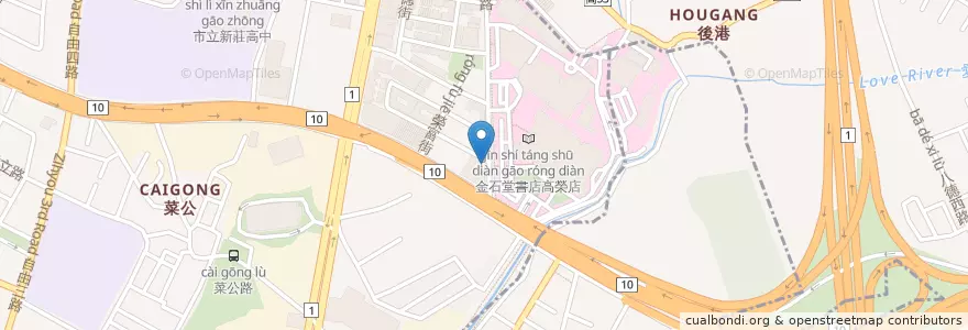 Mapa de ubicacion de 盈達美食館 en Tayvan, Kaohsiung.
