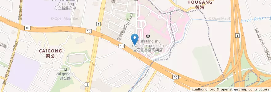 Mapa de ubicacion de 麵典麵食館 en تايوان, كاوهسيونغ.