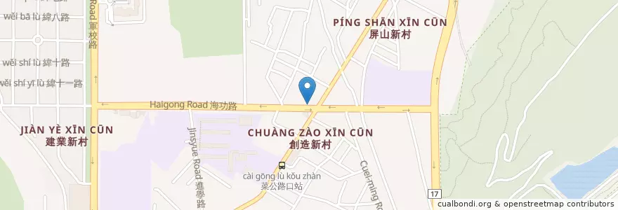 Mapa de ubicacion de 左記原汁牛肉麵 en 台湾, 高雄市, 左営区.