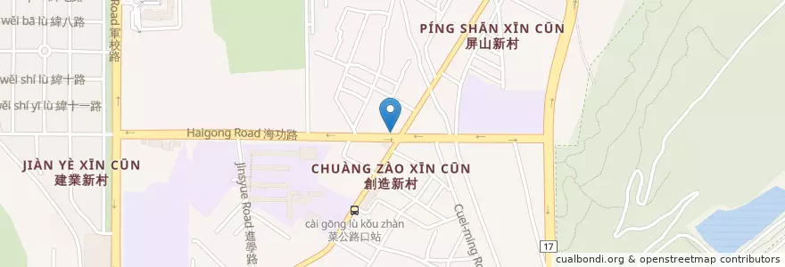 Mapa de ubicacion de 美奇食坊 en تايوان, كاوهسيونغ, 左營區.
