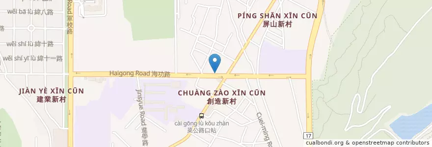 Mapa de ubicacion de 老牌吃吃看 en Taiwan, Kaohsiung, 左營區.
