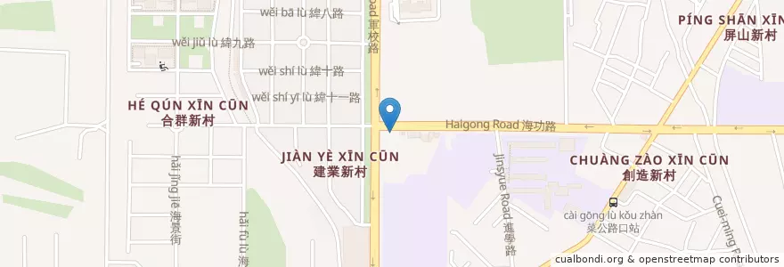 Mapa de ubicacion de 北鼎麵食館海功店 en 台湾, 高雄市, 左営区.