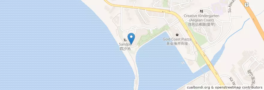 Mapa de ubicacion de 聆渢咖啡廳 Cafe Lagoon en China, Hong Kong, Provincia De Cantón, Nuevos Territorios, 屯門區 Tuen Mun District.