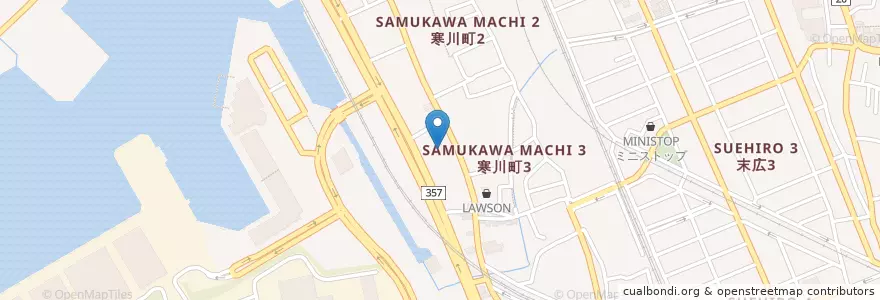 Mapa de ubicacion de 大和湯 en Japan, Präfektur Chiba, 千葉市, 中央区.