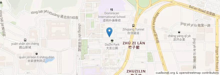 Mapa de ubicacion de 臺北市召會第三十五聚會所 en Taiwan, Nuova Taipei, Taipei, Distretto Di Zhongshan.