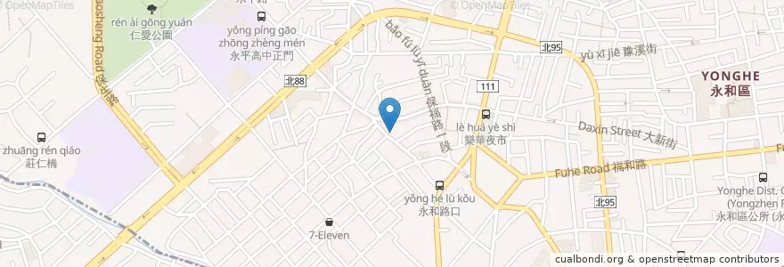 Mapa de ubicacion de 老牛嫩仙草 en Taiwan, 新北市, 永和區.
