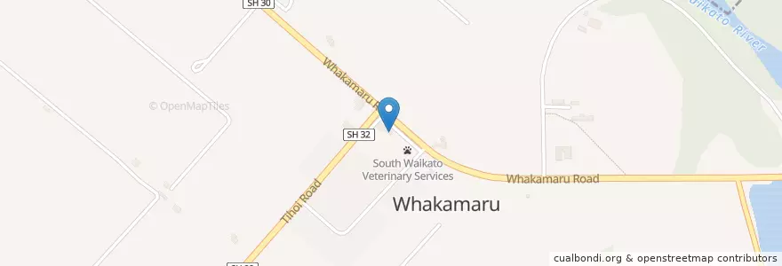 Mapa de ubicacion de The Dam Cafe en نیوزیلند, Taupō District, Waikato.