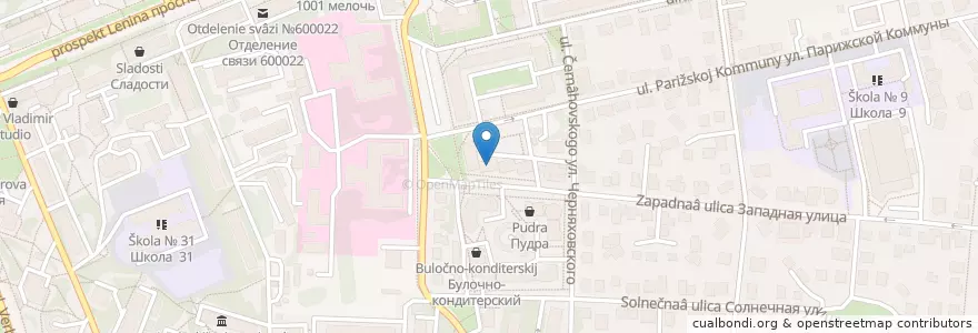 Mapa de ubicacion de Автодар en ロシア, 中央連邦管区, Владимирская Область, Городской Округ Владимир.