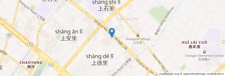 Mapa de ubicacion de 摩斯漢堡 en Taïwan, Taichung, 西屯區.