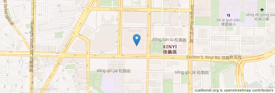 Mapa de ubicacion de 隨意鳥地方 en Taïwan, Nouveau Taipei, Taipei, District De Xinyi.