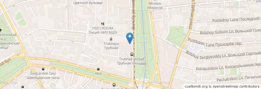 Mapa de ubicacion de Diplomat en Rússia, Distrito Federal Central, Москва, Центральный Административный Округ, Мещанский Район, Тверской Район.