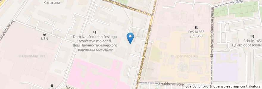 Mapa de ubicacion de Кит-С en Rusia, Центральный Федеральный Округ, Москва, Южный Административный Округ, Донской Район.