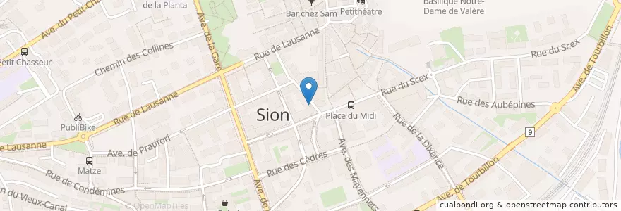 Mapa de ubicacion de Giorgio en Switzerland, Valais/Wallis, Sion, Sion.