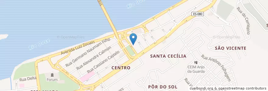 Mapa de ubicacion de EEEFM Aristides Freire en ブラジル, 南東部地域, エスピリト サント, Região Geográfica Intermediária De Colatina, Microrregião Colatina, Colatina.