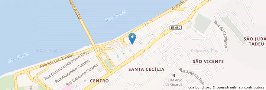 Mapa de ubicacion de EEEFM Conde de Linhares en ブラジル, 南東部地域, エスピリト サント, Região Geográfica Intermediária De Colatina, Microrregião Colatina, Colatina.