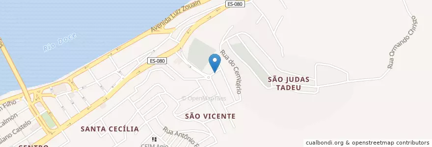 Mapa de ubicacion de EMEF Cleres Martins Moreira en ブラジル, 南東部地域, エスピリト サント, Região Geográfica Intermediária De Colatina, Microrregião Colatina, Colatina.