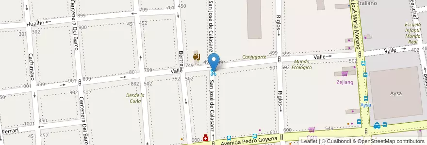 Mapa de ubicacion de 392 - Calasanz en アルゼンチン, Ciudad Autónoma De Buenos Aires, ブエノスアイレス, Comuna 6.