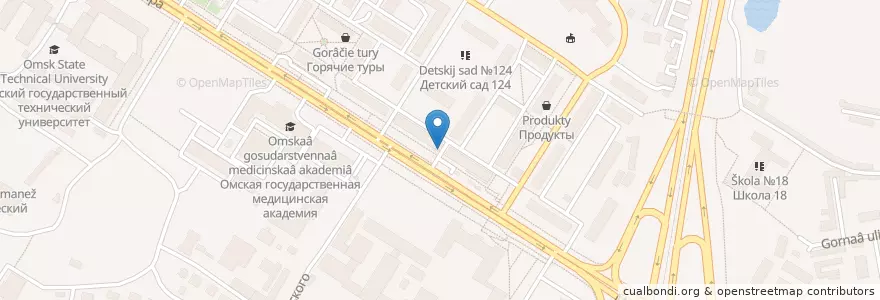 Mapa de ubicacion de Тоси Боси en Russie, District Fédéral Sibérien, Oblast D'Omsk, Омский Район, Городской Округ Омск.