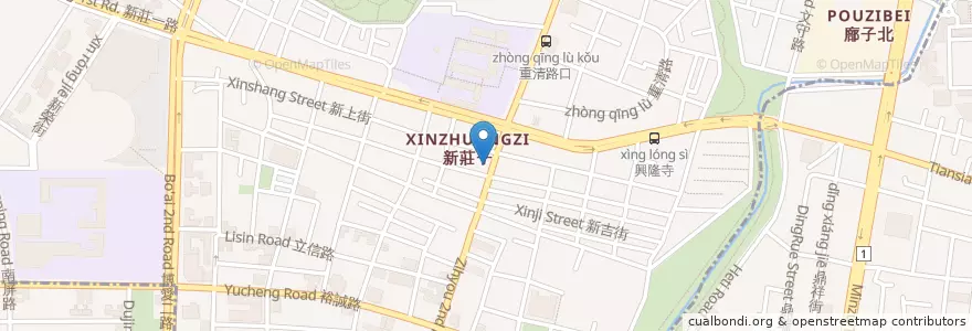 Mapa de ubicacion de 田中板前拉麵自由店 en Taiwan, Kaohsiung, 左營區.