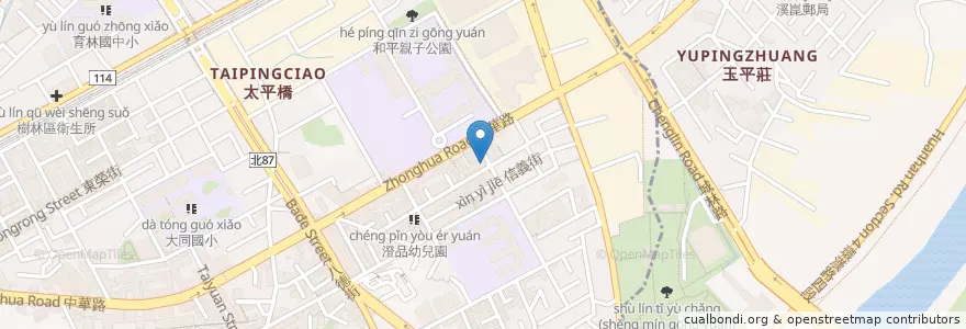 Mapa de ubicacion de 坡哥麵線臭豆腐 en Taiwan, Neu-Taipeh, Shulin.