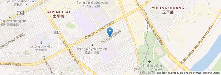 Mapa de ubicacion de 隆昇蔘藥房 en 타이완, 신베이 시, 수린 구.