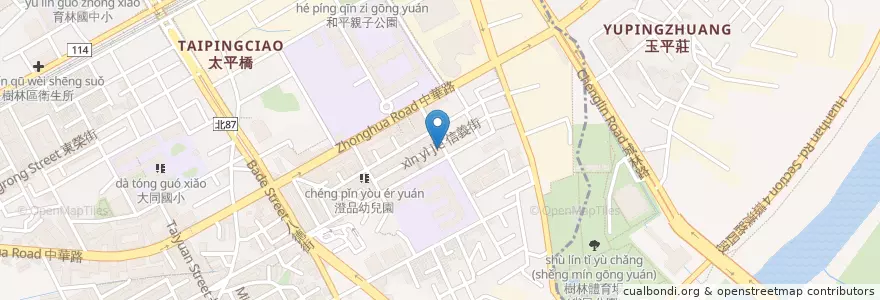 Mapa de ubicacion de 魔力早餐 en تایوان, 新北市, 樹林區.