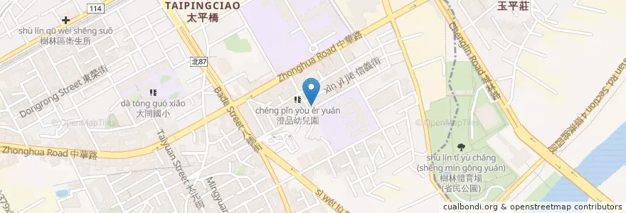 Mapa de ubicacion de 聖靈宮 en Taiwan, New Taipei, Shulin District.