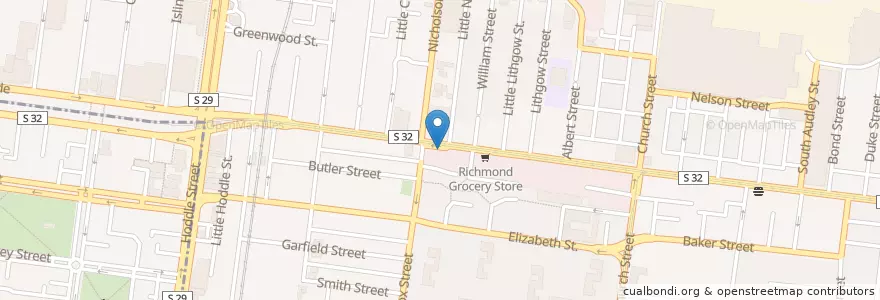 Mapa de ubicacion de Thao Nguyen Pharmacy en Austrália, Victoria, City Of Yarra.