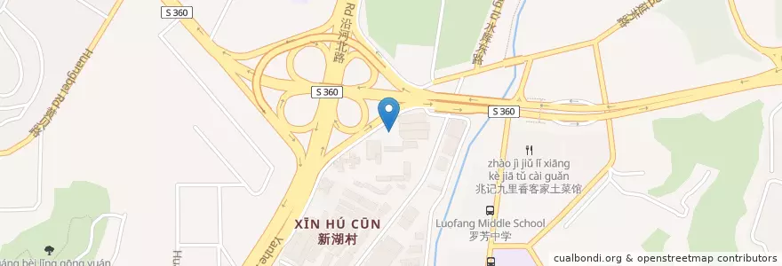 Mapa de ubicacion de 工商银行 en Cina, Guangdong, Shenzhen, Distretto Di Luohu, 黄贝街道.