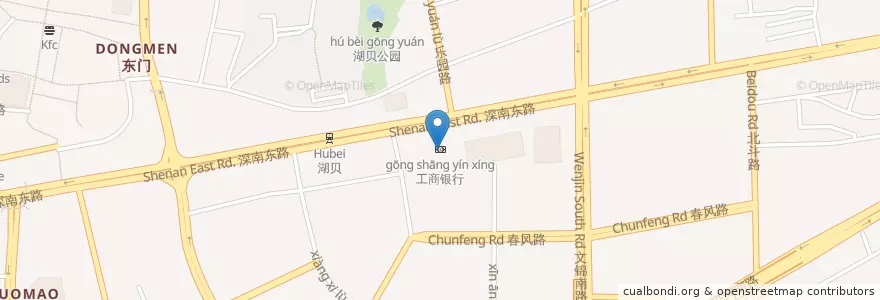 Mapa de ubicacion de 工商银行 en چین, گوانگ‌دونگ, شنژن, لاوهو.