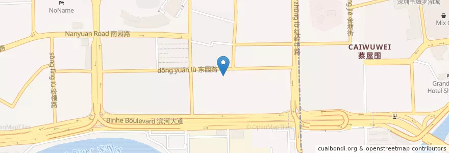 Mapa de ubicacion de 工商银行 en China, Provincia De Cantón, Shenzhen, 福田区.