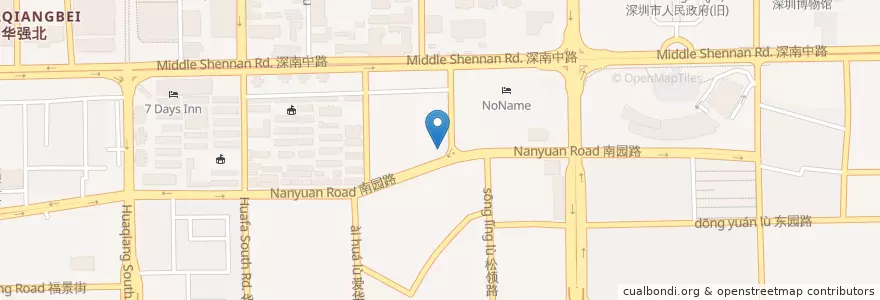 Mapa de ubicacion de 工商银行 en China, Cantão, Shenzhen, 福田区.