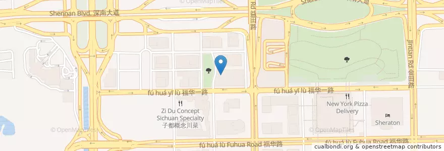 Mapa de ubicacion de 工商银行 en China, Guangdong, Shenzhen, 福田区.