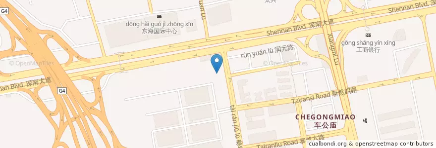 Mapa de ubicacion de 工商银行 en China, Guangdong, Shenzhen, Futian District.