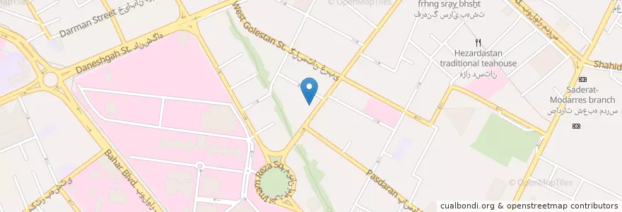 Mapa de ubicacion de داروخانه دکتر ژیانی en イラン, ラザヴィー・ホラーサーン, شهرستان مشهد, مشهد, بخش مرکزی شهرستان مشهد.