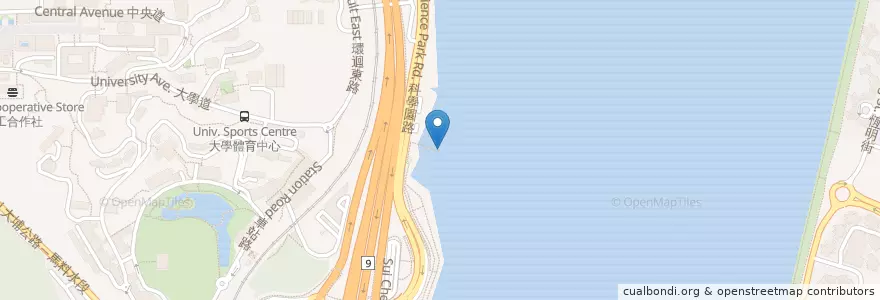 Mapa de ubicacion de 馬料水碼頭 Ma Liu Shui Pier en 중국, 홍콩, 광둥성, 신제, 沙田區 Sha Tin District.