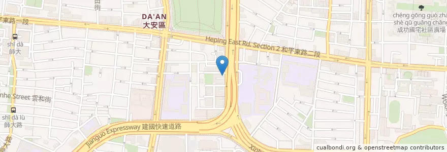 Mapa de ubicacion de Casa del Fresco en Taiwan, New Taipei, Taipei, Da'an District.