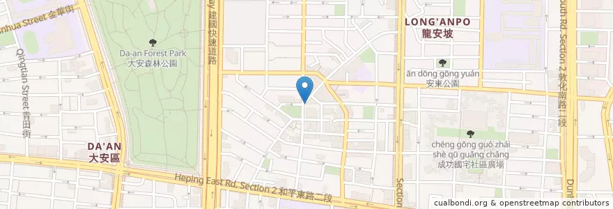 Mapa de ubicacion de 小公園牛肉麵 en تايوان, تايبيه الجديدة, تايبيه, 大安區.