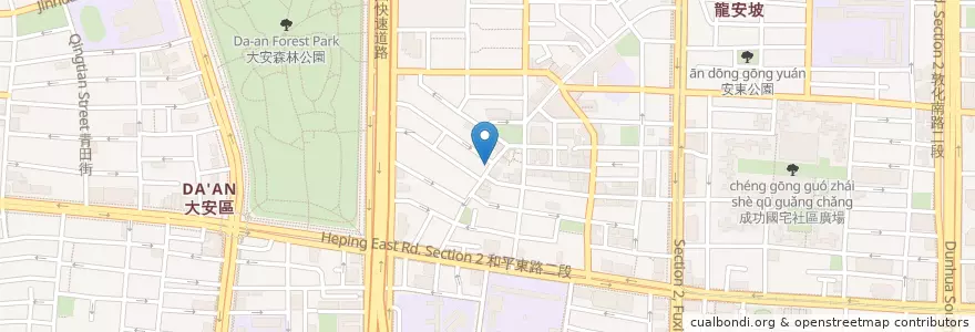 Mapa de ubicacion de 瑞安廖牙醫診所 en Taiwan, Nuova Taipei, Taipei, 大安區.