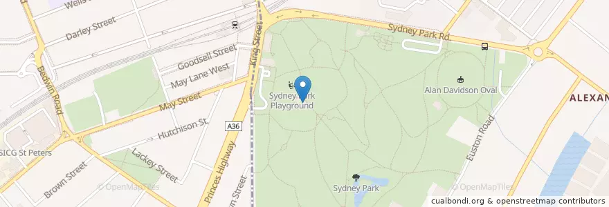 Mapa de ubicacion de Temple Juice Bar en Australië, Nieuw-Zuid-Wales, Council Of The City Of Sydney, Sydney.