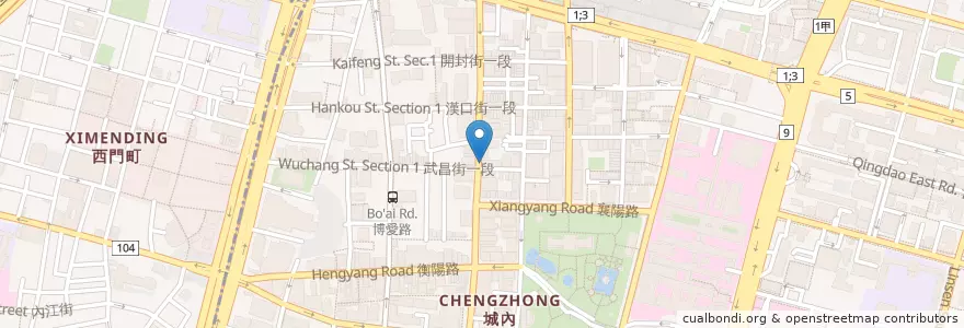 Mapa de ubicacion de 洋朵義式廚坊 en 臺灣, 新北市, 臺北市, 中正區.
