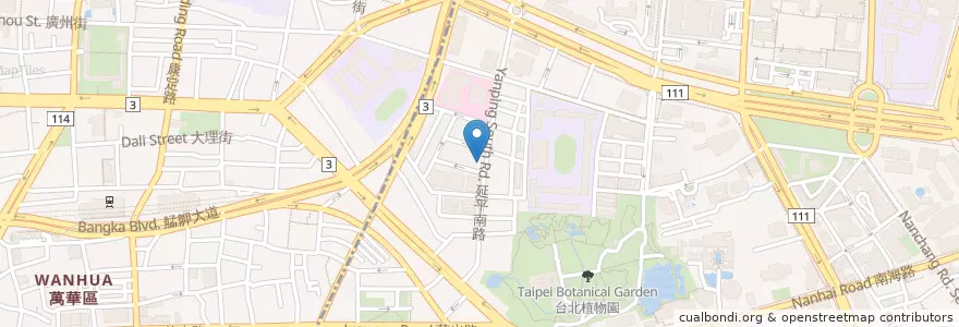 Mapa de ubicacion de 八方雲集 en تایوان, 新北市, تایپه, 萬華區, 中正區.