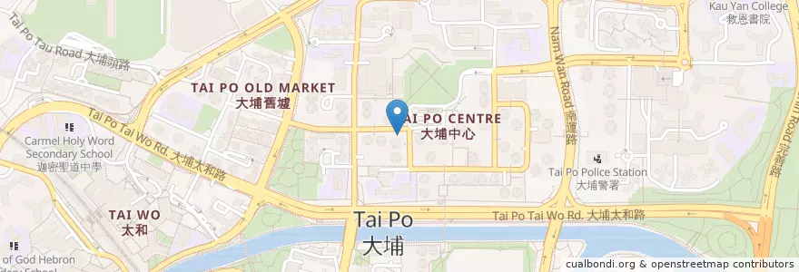 Mapa de ubicacion de McDonald's en Chine, Hong Kong, Guangdong, Nouveaux Territoires, 大埔區 Tai Po District.