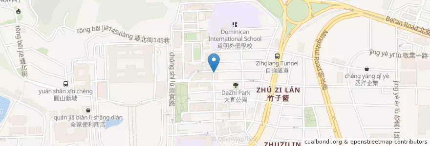 Mapa de ubicacion de 打餅鋪 en Taiwan, Nuova Taipei, Taipei, Distretto Di Zhongshan.