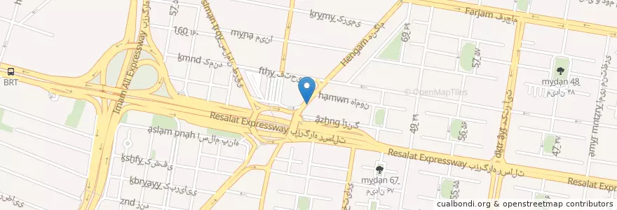 Mapa de ubicacion de ایستگاه تاکسی رسالت en Irán, Teherán, شهرستان تهران, Teherán, بخش مرکزی شهرستان تهران.