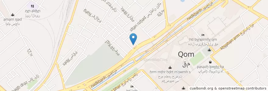 Mapa de ubicacion de بانک ملی en ایران, استان قم, شهرستان قم, بخش مرکزی, قم.