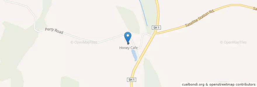 Mapa de ubicacion de Honey Cafe en Новая Зеландия, Auckland, Rodney.