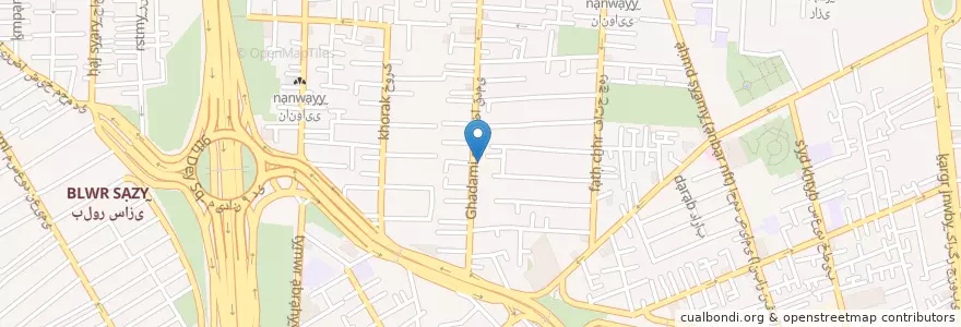 Mapa de ubicacion de حسینیه ولیعصر en Иран, Тегеран, شهرستان تهران, Тегеран, بخش مرکزی شهرستان تهران.