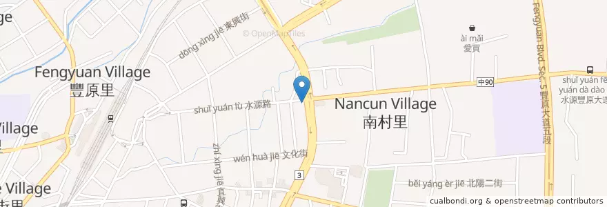 Mapa de ubicacion de 百宏大藥局 en 台湾, 台中市, 豊原区.