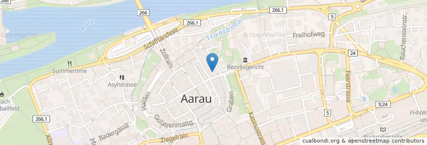 Mapa de ubicacion de Billard Bar en Svizzera, Argovia, Bezirk Aarau, Aarau.